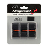 Pack 3 Bullpadel Perforated Overgrips Black